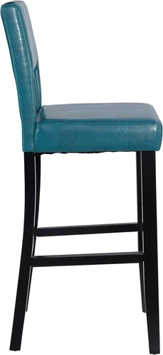 Contemporary Blue Bar Height Stool with Tapered Legs - Perfect for Kitchen Use - Picture 11 of 12