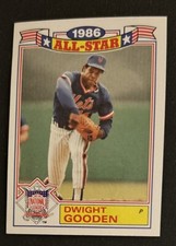 1987 Topps Glossy “1986 All-Star” Dwight Gooden Baseball Card #10 Mets HOF VG OC