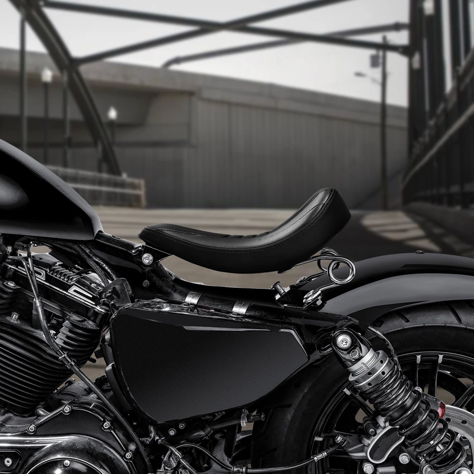 Rider Driver Solo Seat Fit For Harley Sportster XL883 XL1200 2004-2006 2010-2022 - Image 4 of 4