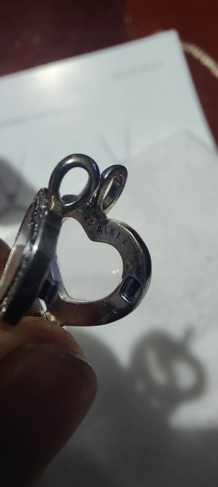 Genuine Pandora Sparkling Floating Locket Key Heart N… Gem