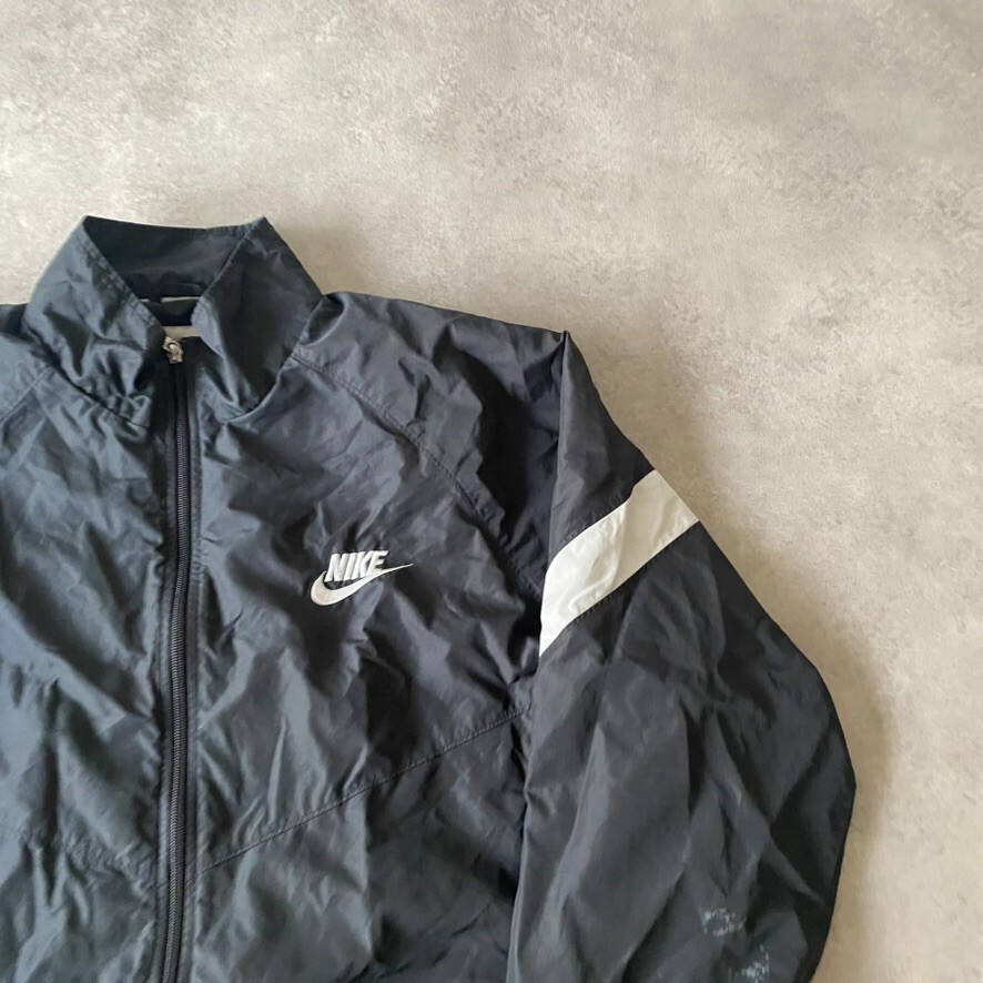 SACAI X NIKE Giacca a vento Nike Track uomo XL Y2K Swoosh vintage foderata ricamata nera