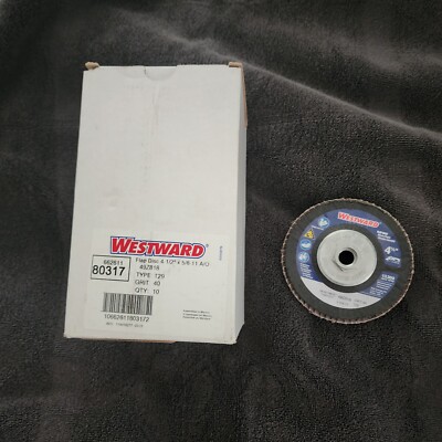 Westward 4 1/2'' Flap Disc 40 grit T29 5/8''-11 Qty 10 Pcs 49Z818