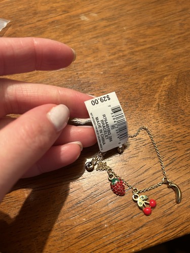 NWT Rachel Roy Gold-Tone Tropical Fruit Charm Bracelet - Picture 3 of 5