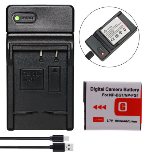 NP-BG1 Battery or USB Charger for Sony CyberShot DSC-W300 DSC-W50 DSC-W55 DSCW70 - 第 5/46 張圖片