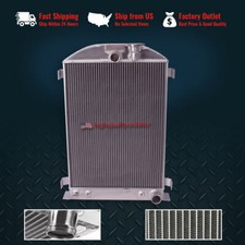 Aluminum Radiator Fit 1935-1936 Ford 28 High Chevy-v8-engine Wcooler Ez 3rows