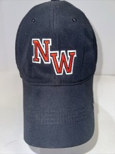 Nike Golf NW Northwestern in Red White on Black Polyester Hat Cap Polyester