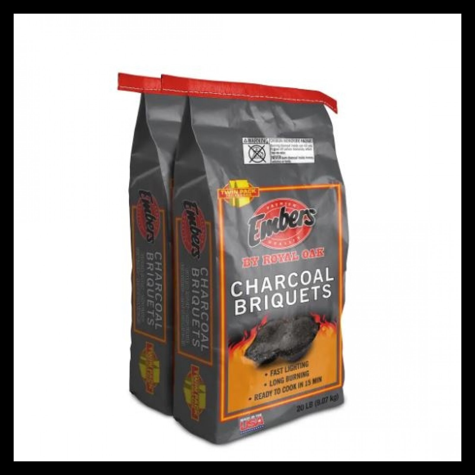 20 Lbs. Twin Pack Charcoal Briquettes eBay