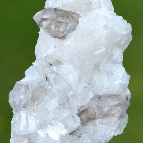 Smoky Quartz On Calcite 33 Grams - Lompret Quarry, Chimay, Hainaut, Belgium - Picture 3 of 5