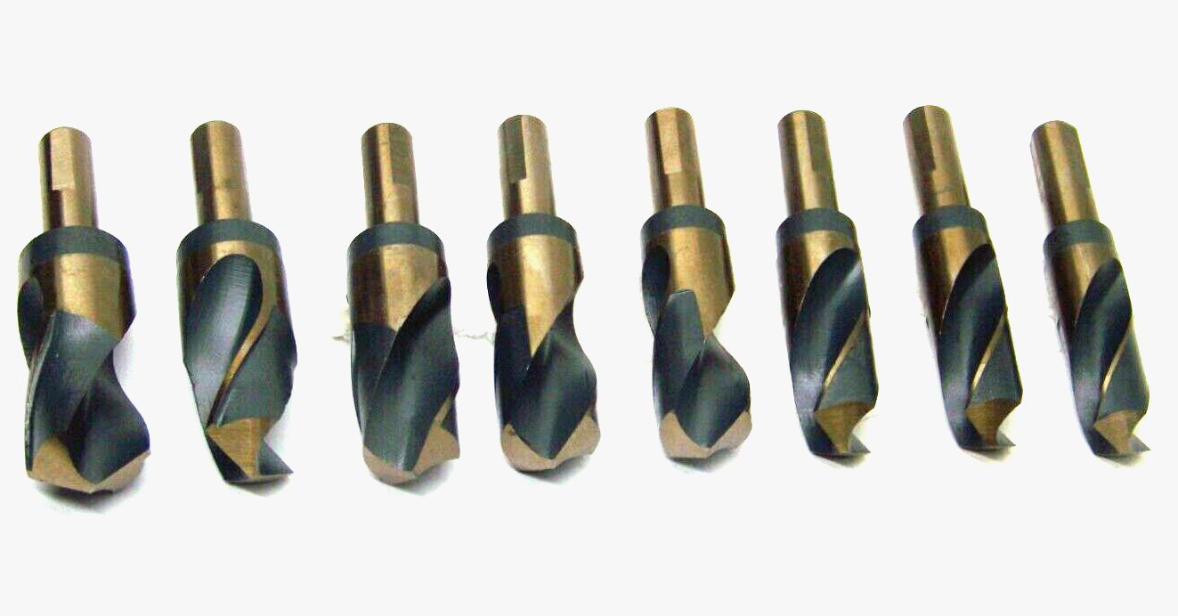 8 pc Large Silver and Deming Industrial Cobalt Drill Bit Set 11/16” to