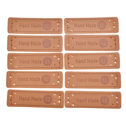 50pcs/bag Handmade Clothes Garment TPU Leather Labels Tags For DIY Sewing Crafts - Picture 18 of 21