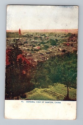 General View of Canton China Postcard #42 Panoramic Birdseye View