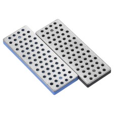 2Pcs 70mm Coarse/Extra-Coarse Ski Snowboard Diamond Stone Edge Files, Blue/Black
