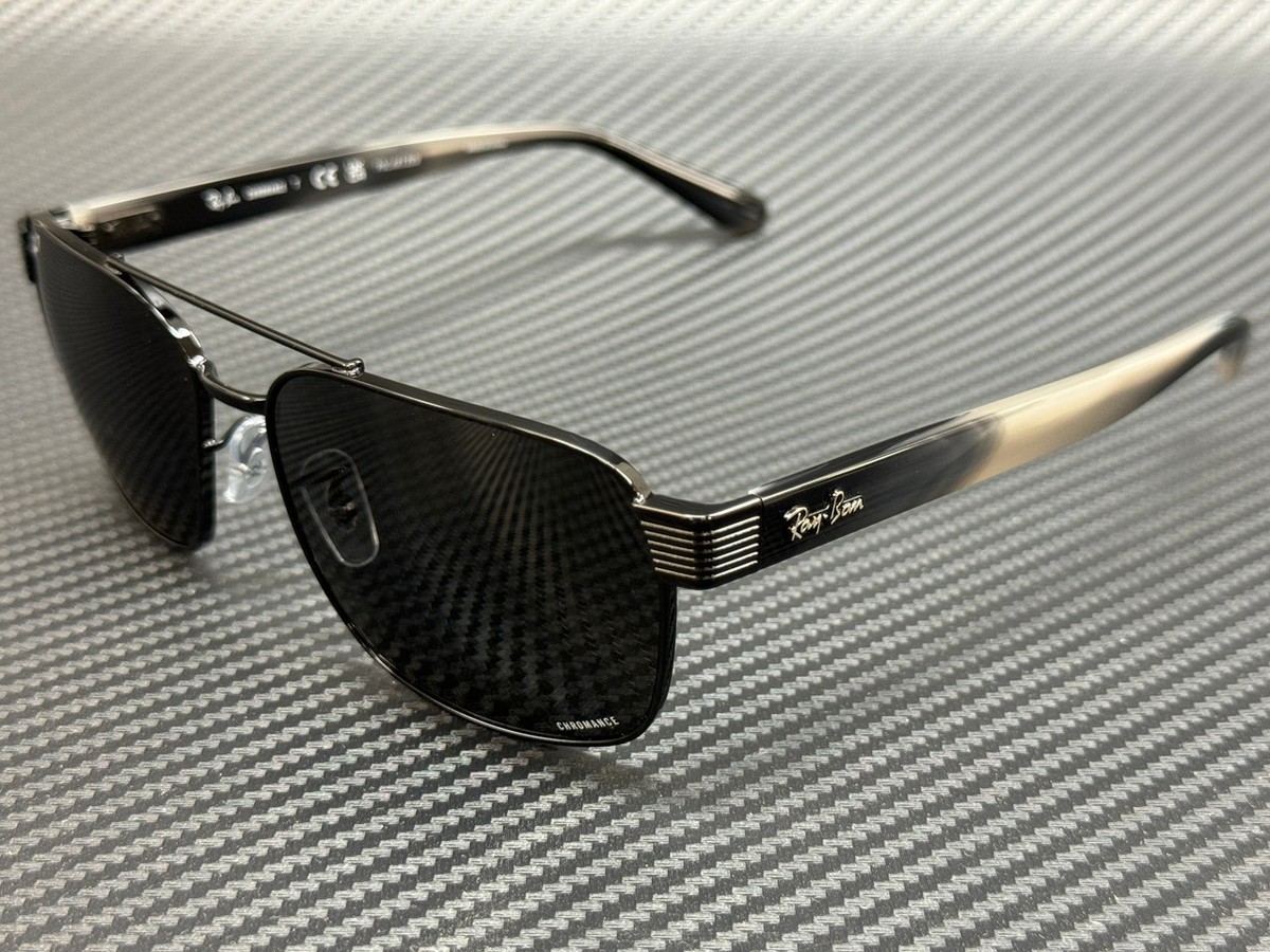 RAY BAN RB3751CH 002 K8 Black Grey Polarized Unisex 61 mm