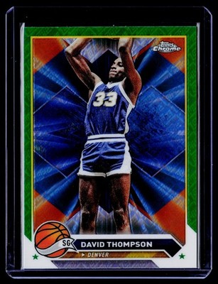 2023-24 Topps Chrome #116 David Thompson Green Logo Refractors BK23