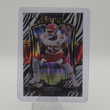 2025 Panini Select Zebra 🔥 Trey Smith - Premier Level  #109 Kansas City chiefs 