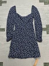Reformation Dress Womens 6 Blue White Floral Bodycon New