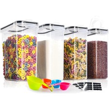 4L Vorratsdosen 4 Set, Aufbewahrungsbox Küche Luftdicht Behälter aus Plastik ...