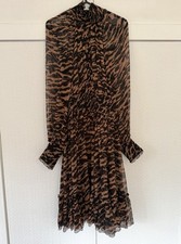 Zimmermann Wavelength Shirred Silk Dress Size 0 AU8 US4