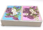 Vtg Congress Lilac Floral Playing Cards Double Deck Cel-U-Tone Finish  — photo 1