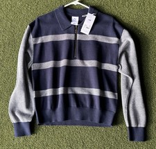 PUMA 1/4 Zip Sweater Ladies Navy Small