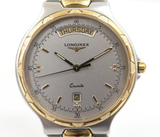 Orologio LONGINES Uomo Quarzo Conquista Giorno Data L1 615 3 Batteria Sostituita