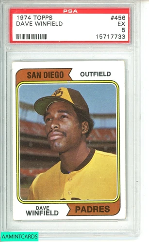 1974 TOPPS DAVE WINFIELD #456 PSA 5 EX
