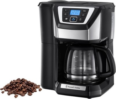 12 Tassen Filterkaffeemaschine mit Mahlwerk 1,5L Kanne Digital Timer Leise Brühen