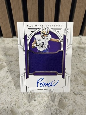 2024 Panini National Treasures Collegiate Rome Odunze #45 /99 RPA PATCH AUTO RC