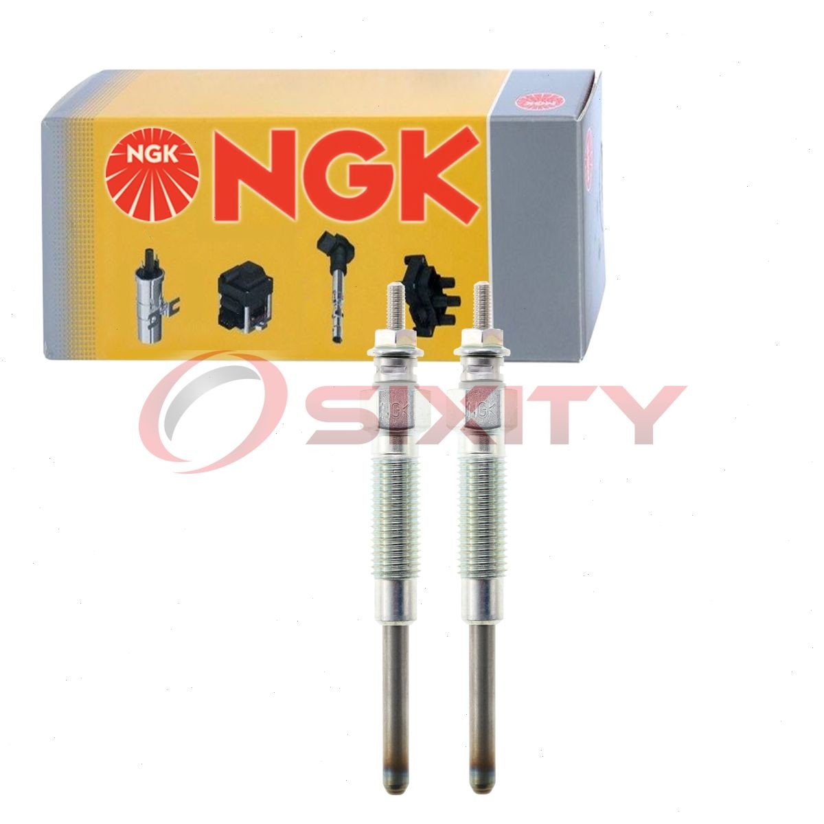 2 pc NGK 5376 Y-715R Glow Diesel Glow Plugs for Ignition Cylinder Engine vf