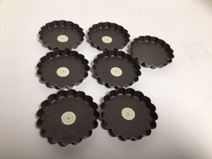 Mini Tart Tins Set Of 7 - 3” Round & Scalloped Edge 1/2” Deep Made In France