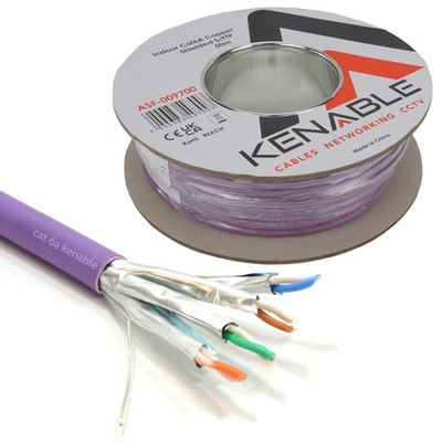 Cat6A S/FTP COPPER Low Smoke LSZH 10 Gigabit Netzwerk Kabeltrommel 50m