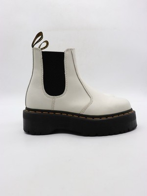Dr. Martens 2976 White Chelsea Boots W7 2976 Smooth Leather Platform Chelsea Boots in White | Dr  main image 2
