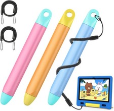 Kid-Friendly Stylus for Touch Screens, 3 Pack Kids Tablet Pen with Tethers