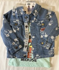 Mickey Mouse Denim Jacket and Shirt Boys Girls Size 3T Disney World Kids