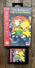 The Simpsons Bart's Nightmare (Sega Genesis) Clean Cartridge In Box, Tested