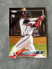 2018 Topps Chrome Ronald Acuna Jr Rookie Card #193 Braves RC - Sharp. rookie card picture