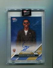 2024 Topps Now Blue NBA Draft 10th Pick Cody Williams On Card Rookie Auto 42/49. rookie card picture