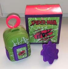 Mc Donalds SPIDERMAN Schl&uuml;ssel-Anh&auml;nger Rucksack Gr&uuml;n-Lila Happy Meal 2026 NEU