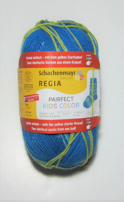 60g ball of Regia Arne & Carlos PAIRFECT KIDS COLOR Sock Yarn #2989 KNUT