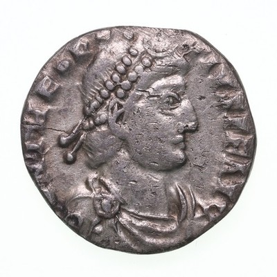 Theodosius I the Great (r. 379-395 AD) Silver Siliqua, Trier - Ex Colkirk Hoard