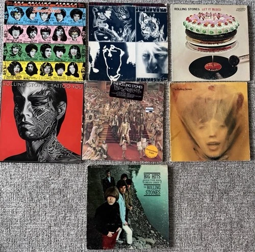 Rolling Stones 7 Vinyl Album Lot Early Press/Originals Lp Vinyl