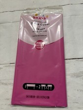 Plastic tablecloths 54  X 108  Bright Pink