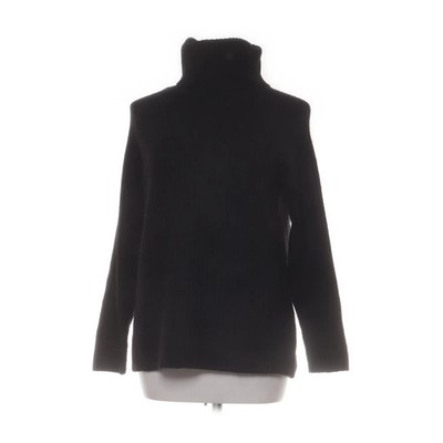 Mango Basics, Rollkragenpullover, Größe: M, Schwarz, Nadelstreifen #NkX
