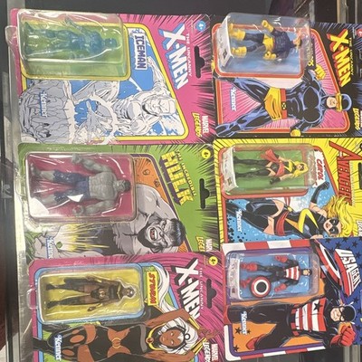 Marvel Legends Kenner Retro 3.75'' 6-Pack Lot: Hulk Storm Cyclops Iceman