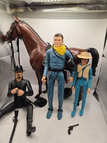 Marx Johnny West, Janice And Sam Cobra Figures And Horse Lot.