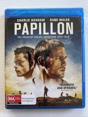 Blu Ray - PAPILLON (2017) Region B - Rami Malek - Charlie Hunnam - NEW & SEALED