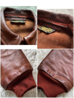 Aero Leather A-2 Leather Jacket, Flight Brown, Size 42, From Japan