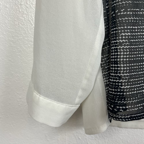 Camicetta donna CalvinKlein top modello duello sovrapposizione manica lunga taglia large - Foto 6 di 10