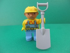 Lego Duplo Figur Mann Handwerker Bauarbeiter Bob der Baumeister Spaten (130422Y)