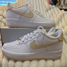 Nike Air Force 1 Low White Light Khaki 2024 NEW FJ4146-111 Size 6 Youth